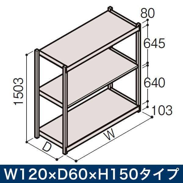 業務用 イトーキ ボルトレス軽中量ラック RL型 単体 開放型 200kg仕様 W120×D60×H150タイプ 棚板3段 自社便 開梱 設置付 ITOKI｜soho-st