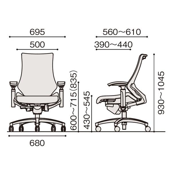 ITOKI fチェア イトーキ（ITOKI） オフィスチェア メッシュ エフ チェア ITOKI f