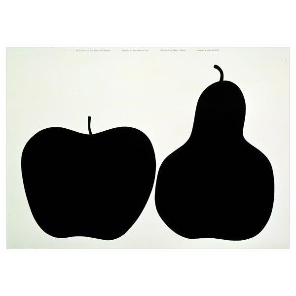 ポスター ダネーゼ エンツォ・マーリ デザイン 林檎 洋梨