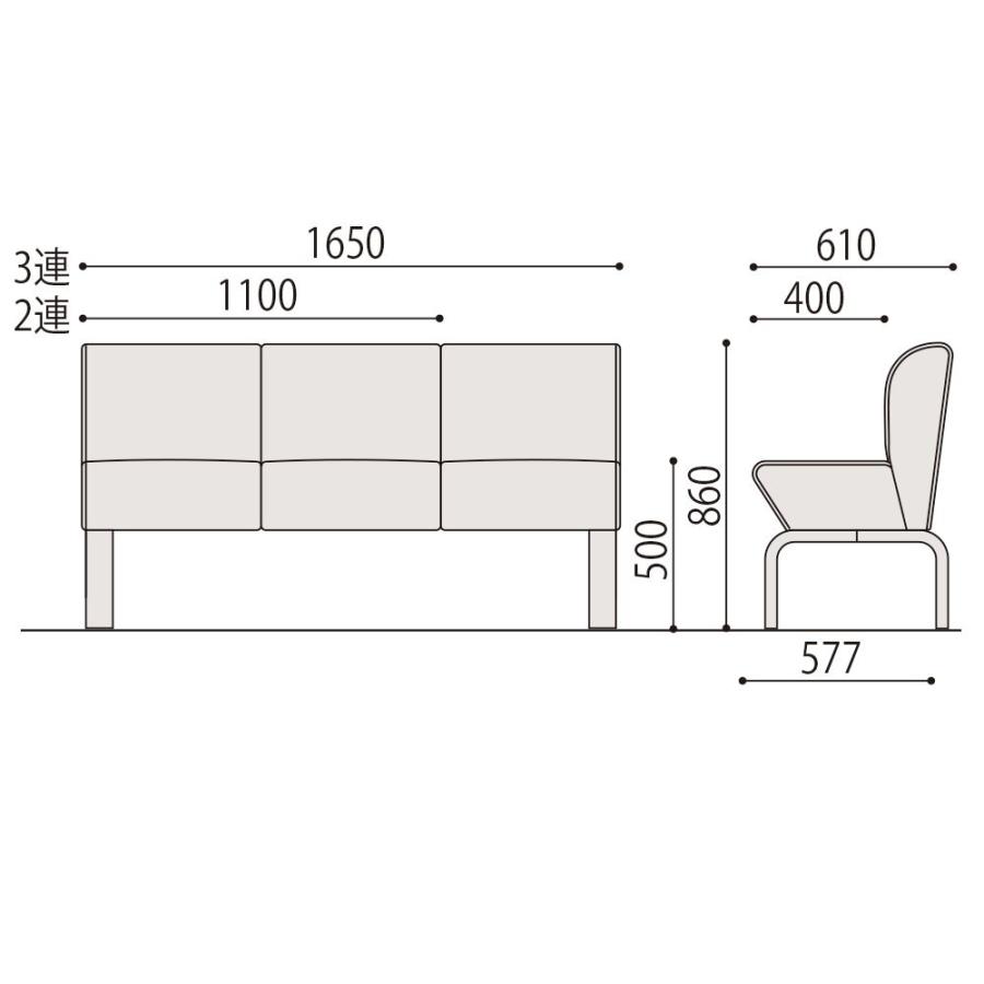 ロビーチェア チェア イトーキ SA 4本脚タイプ 脚部不自由者用ベンチ 3連 布地張りC 止水タイプ 自社便 開梱 設置付 クリスマスセール まとめ買い6%OFF | イトーキ | 01