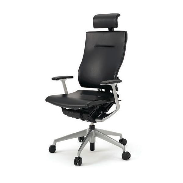 チェア イトーキ スピーナ チェア ITOKI Spina チェア レザータイプ エクストラハイバック 背レザー 可動肘 シルバーメタリック