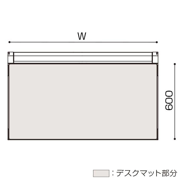 デスクマット CZRデスク用 光学式マウス対応 再生塩ビ タイプ 下敷き イトーキ グレー 付 幅148×奥行60cm 自社便 玄関渡し｜soho-st｜02