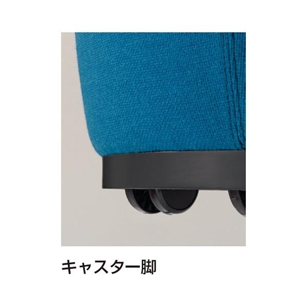 オフィス用 ソファ スツール イトーキ コボル 1人掛 ラウンドタイプ テーブル付 15 オーク キャスター付 布地張り | イトーキ | 03