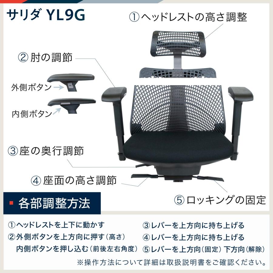 イトーキ サリダ YL9G ゲーミングチェア 全身を支えるハイバック 通気性に優れたメッシュ 快適なアームレスト ソフト座面 ITOKI  [2500円クーポン3/22-4/22]