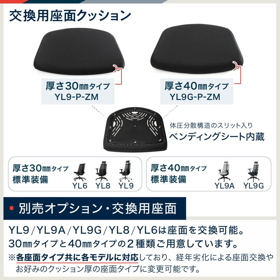 イトーキ サリダ YL9G ゲーミングチェア 全身を支えるハイバック 通気性に優れたメッシュ 快適なアームレスト ソフト座面 ITOKI [2500円クーポン4/25-5/19]｜soho-st｜18