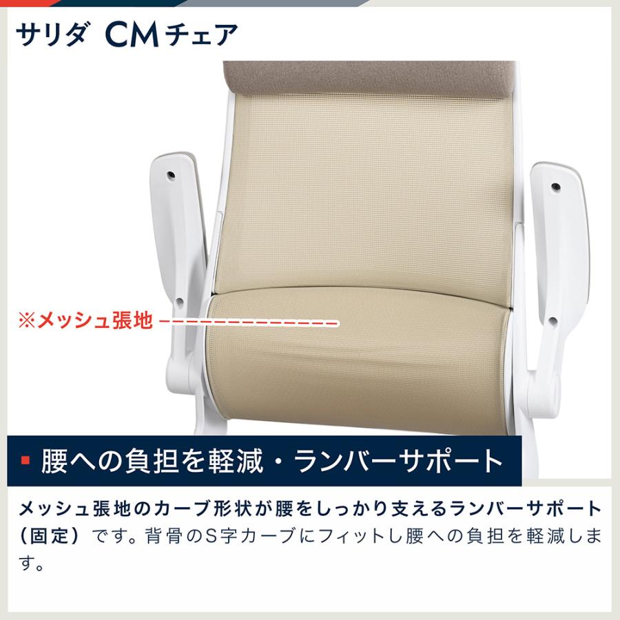 サリダ オフィスチェア イトーキ CMチェア 肘跳ね上げ メッシュ PVC 