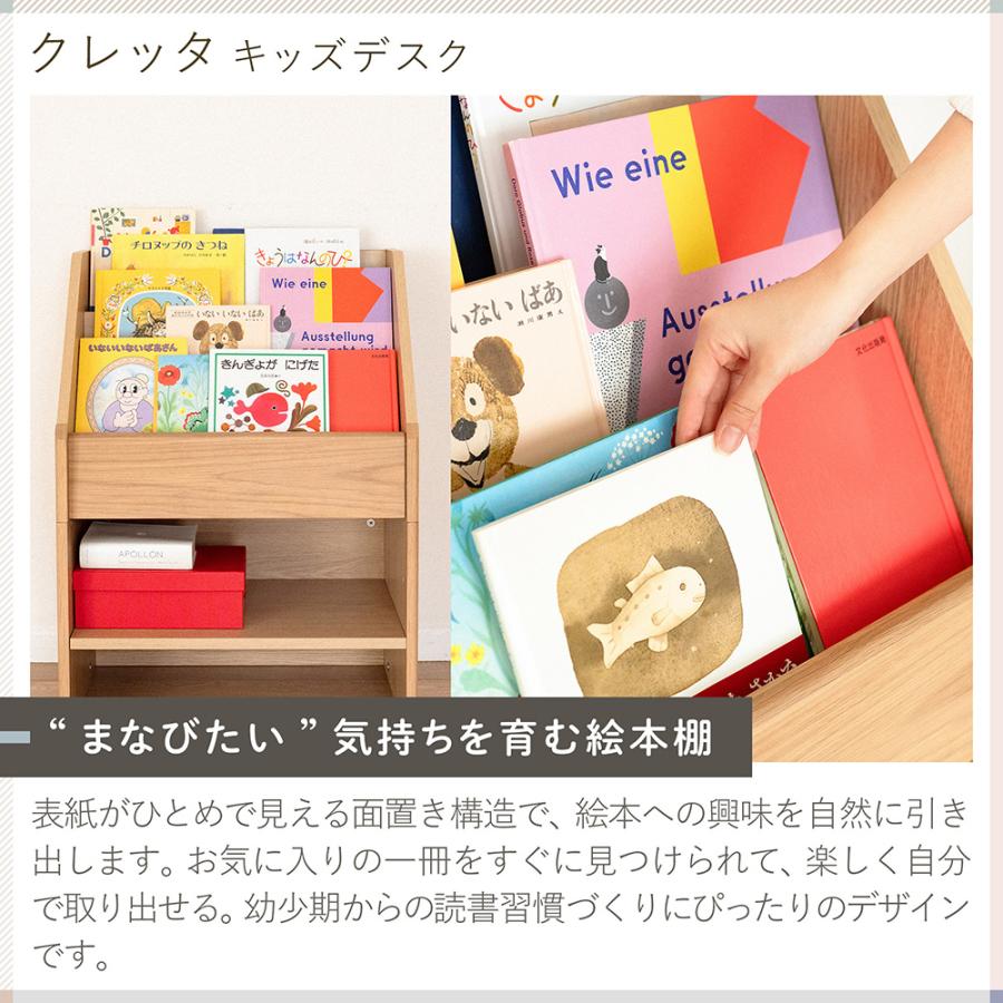 イトーキ クレッタ ランドセルラックにもなる キッズデスク ITOKI Cretta CT-ER-7NA 学習机 勉強机 デスク シンプル 子供 子ども 収納 おかたづけ | Cretta | 06