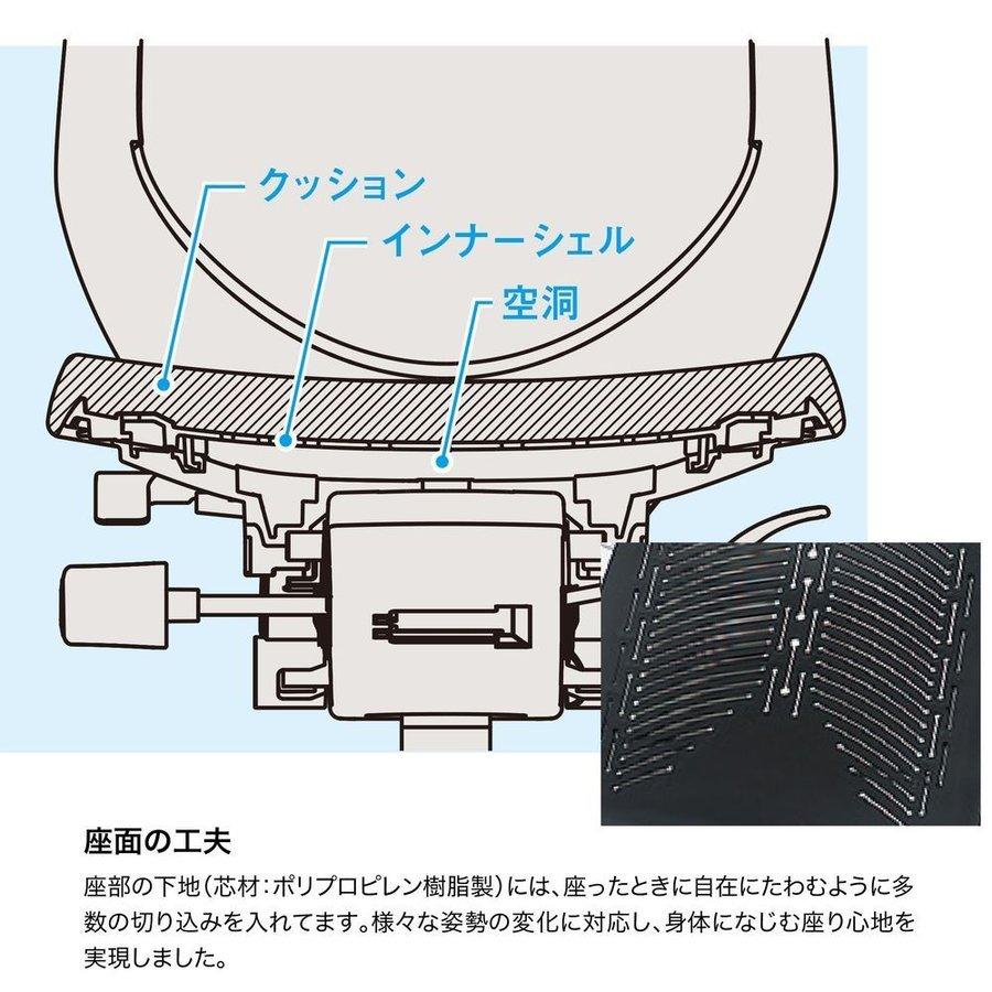 オフィスチェア エクストラハイバック ショルダーサポート 3Dアーム 可動肘 クロス イトーキ ITOKI ノート チェア Nort KJ-137SAEの画像