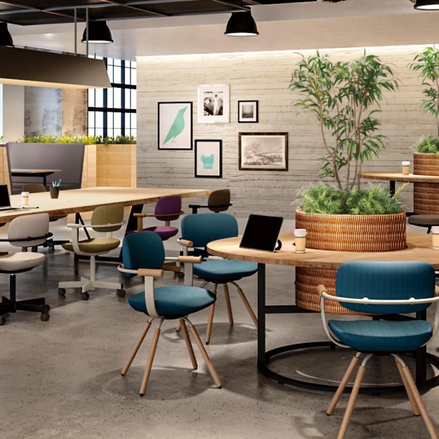 vertebra03 オフィスチェア イトーキ バーテブラ03 木脚 座面回転