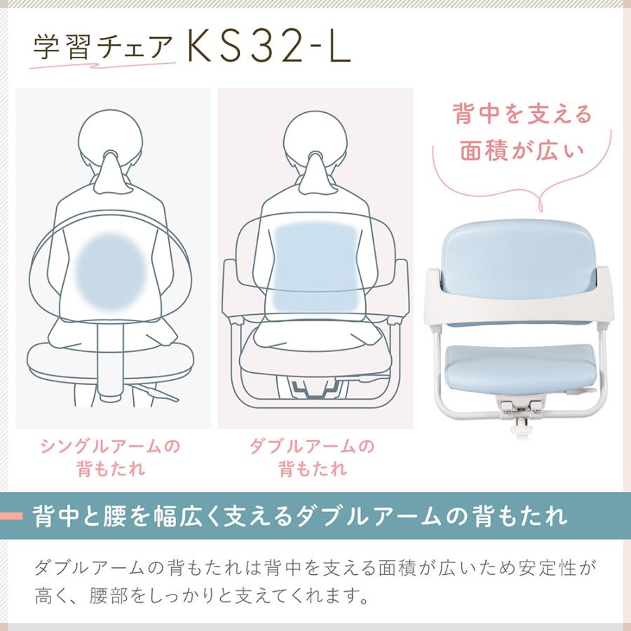 イトーキ（ITOKI） KS32-L レザー KS32-L-7SB 学習椅子 学習チェア
