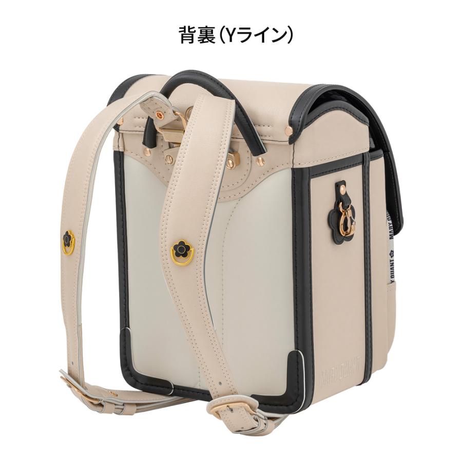 ランドセル MARY QUANT マリークワント MQR-26027 A4フラットファイル キューブ型 ミラー付チャーム 撥水加工 背カン 左右ナスカン 反射素材 マリクワの画像
