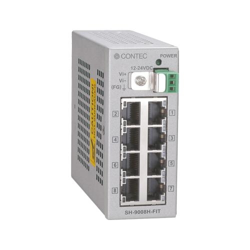 コンテック SH-9008H-FIT 産業用スイッチングHUB DINレール対応 8