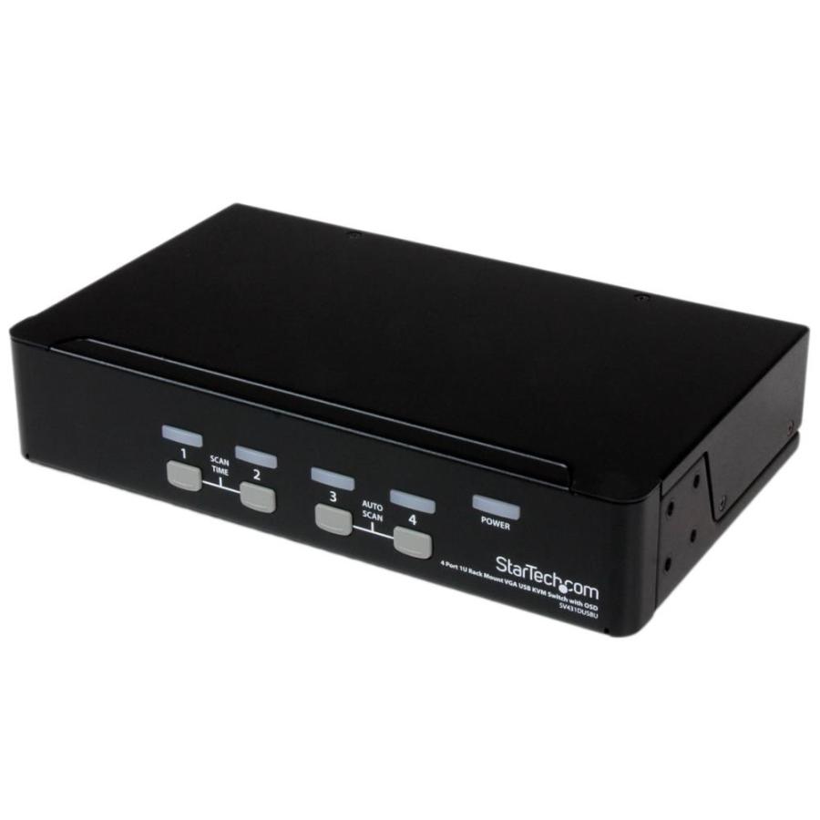StarTech.com SV431DUSBU StarTech 1Uラックマウント対応 4ポート シングルVGAディスプレイ対応USB接続 ...