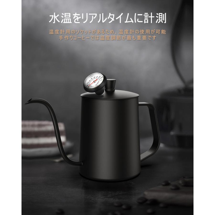 【エントリー10P倍】ドリップポット 350ml コーヒードリップポット ステンレス製 ミニ 点滴 ドリップコーヒーポット コーヒーやかん クリスマス キャンプ適応｜sohostore｜06