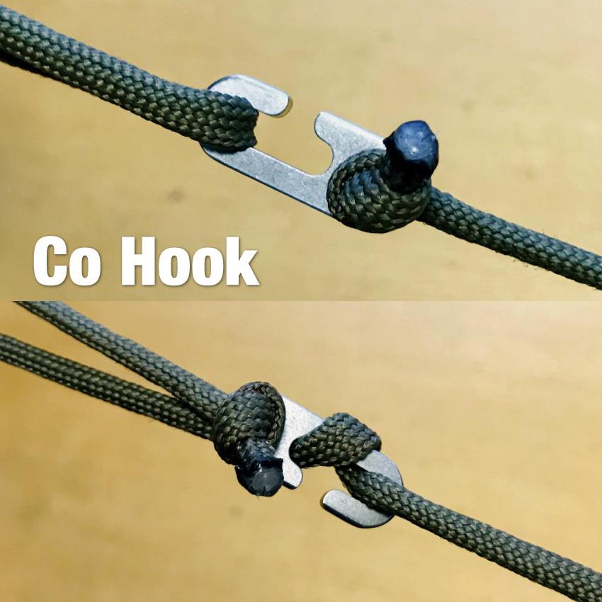 Co Hook 自在金具 4個セット 1.5~4mmロープ対応 アウトドア Co Hook 自在金具 4個セット 1.5~4mmロープ対応 アウトドア