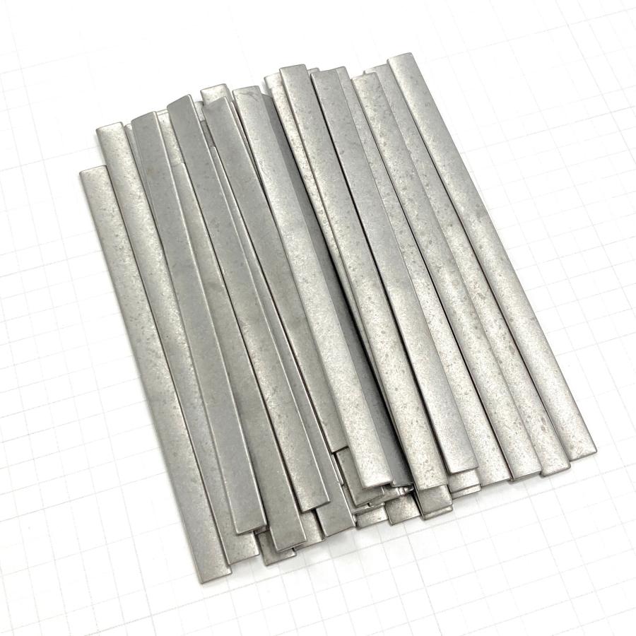 ステンレス板 端材 幅6mm 長さ100~110mm 厚み 0.8~1.2mm 10本入