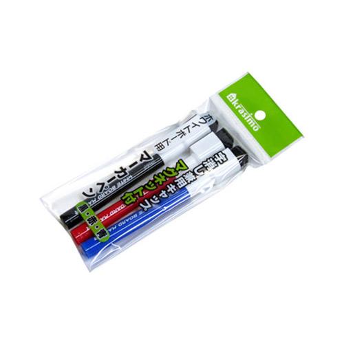 ホワイトボードマーカー3本組 黒赤青 メール便送料無料 : SOHSHOP 2号