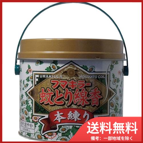 フマキラー フマキラー蚊とり線香　本練り　30巻缶入(線香皿付) 送料無料｜sohshop