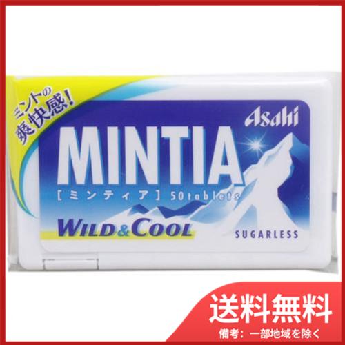 【送料無料100個セット】アサヒフード ミンティア ワイルド＆クール 50粒×100個入 MINTIA ミント タブレット菓子 まとめ買い 大量 アサヒグループ食品 ミンティア ワイルド&クール 50粒入 メール便送料