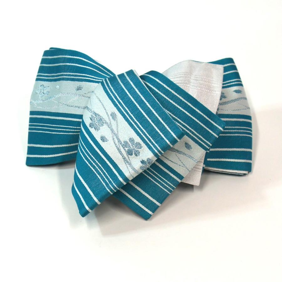 浴衣4点セット◇百合浴衣✖️リバーシブル半幅帯✖️天然石帯留✖️真田紐