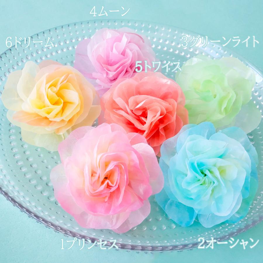 グラシン紙 花彩 単色 折り紙サイズ 15×15cm お花紙 グラデーション ペーパーフラワー素材 薔薇 透けるデザインペーパー｜sokana｜13