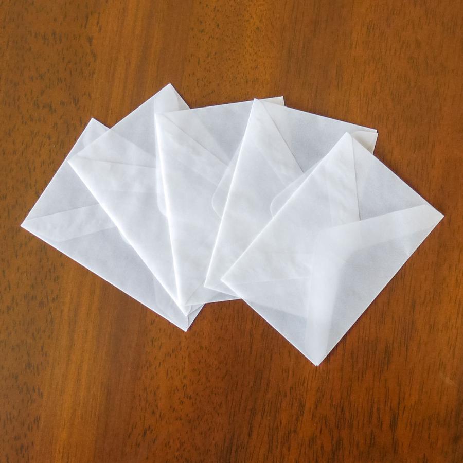 国産グラシン封筒【業務用500枚入 小ヨコ型】ミニメッセージカード用