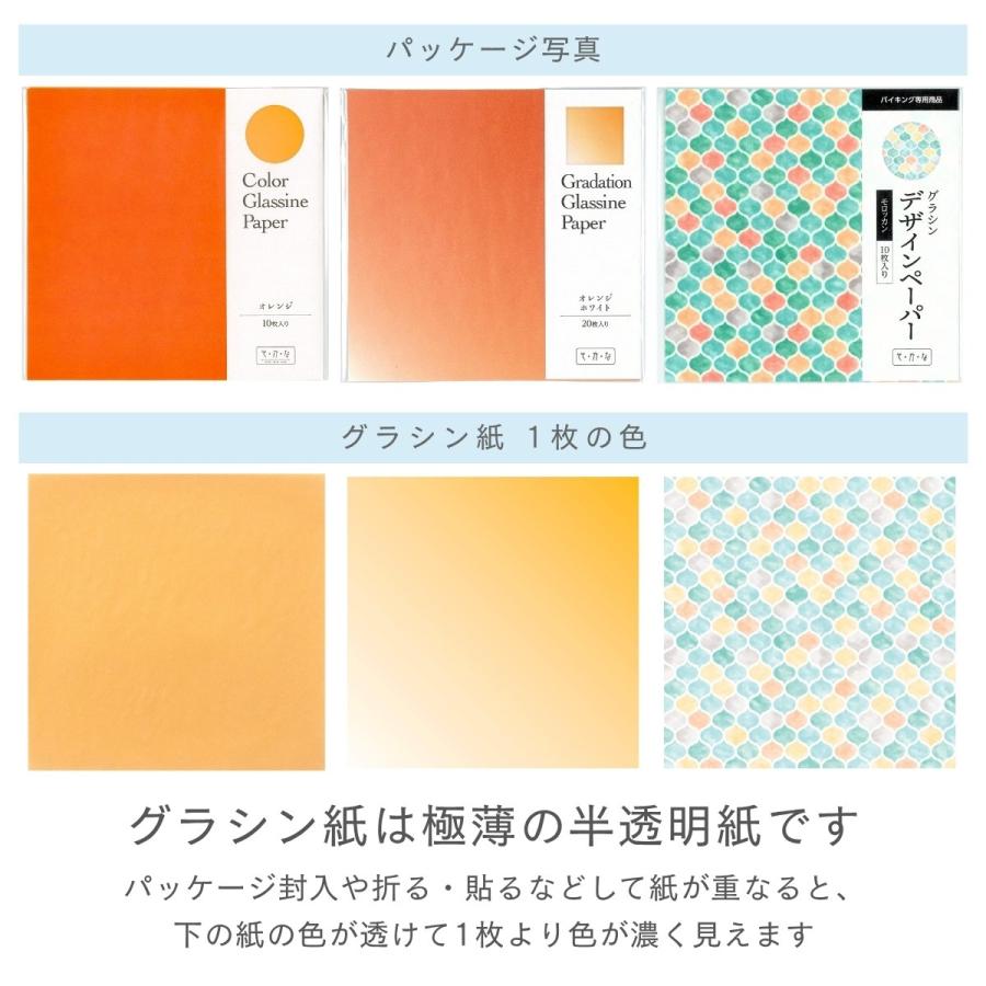 グラシン紙 インクアート 単品 折り紙サイズ 15×15cm 透けるデザイン