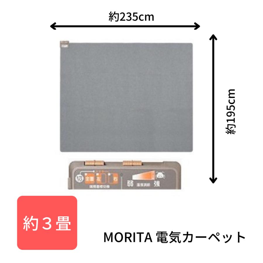 ホットカーペット 電気カーペット TMC-300 MOTIRTA 3畳用 約235×195cm