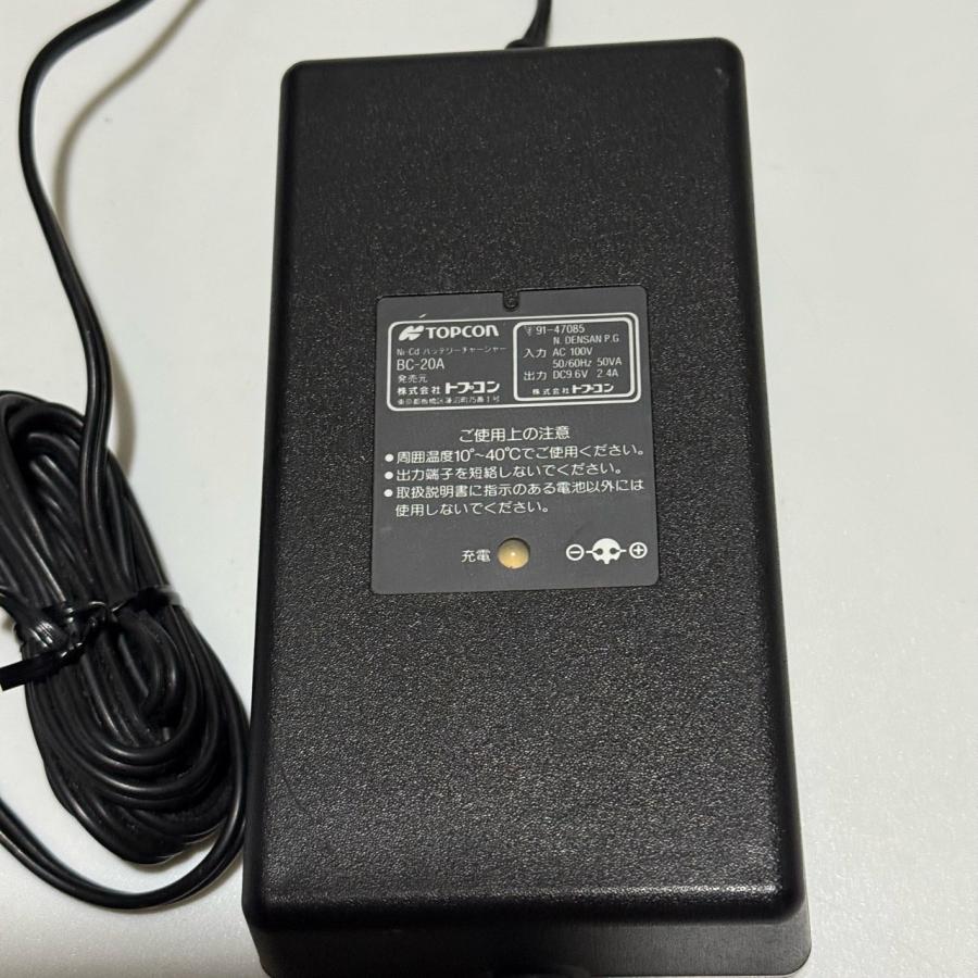 動作良好！【領収書可】 TOPCON　トプコン　BC-20A　純正充電器 トプコンBC-20A急速充電器 整備済 BT-24QW.BT-24Q.BT-30Q対応 3ケ月
