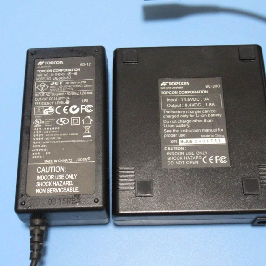 中古品☆トプコン純正品BC-30D充電器(二連)BT-61Q.BT-62Q,BT-65Q.BT 