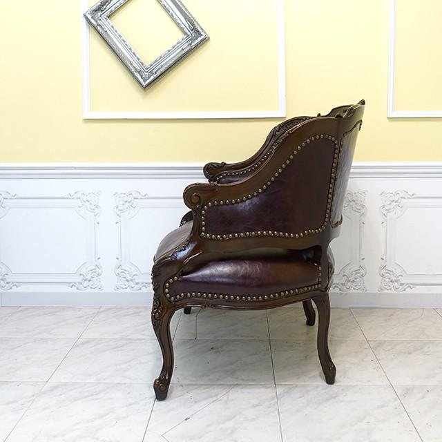 アームチェア フレンチロココ イタリー シングルソファ 1P 一人掛け
