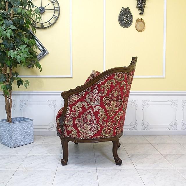 ロココ調 ソファ ソファー レッドダマスク 1008-1-5f101b