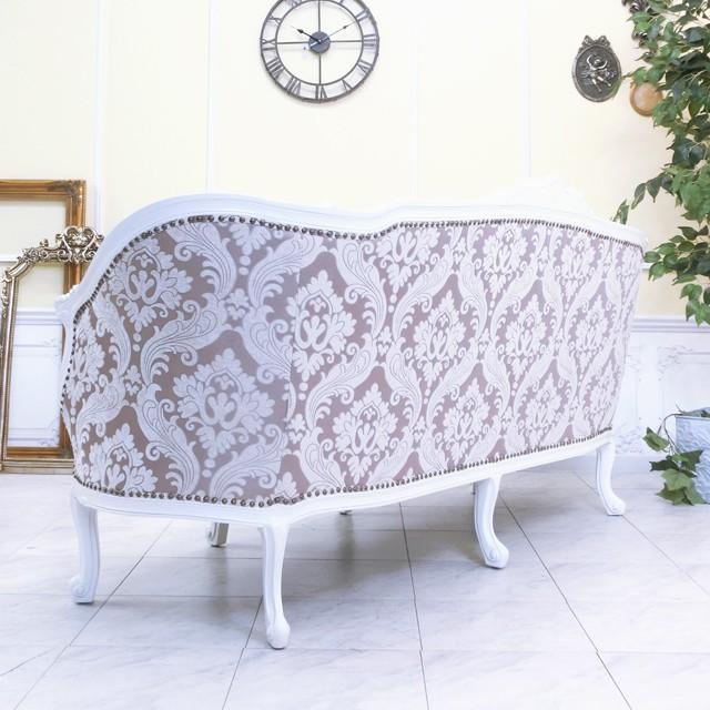 ロココ調トリプルソファ 三人掛け アンティークソファー イタリー風 猫