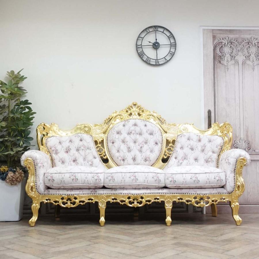 3人掛け ソファ トリプルソファー 三人掛け 3P アンティーク