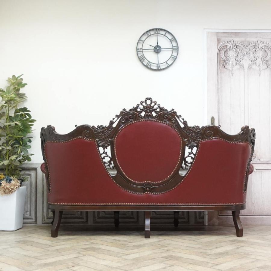 復刻アンティーク家具 トリプルソファ ヴェネチアン ロココ調 復刻アンティーク家具 トリプルソファ ヴェネチアン ロココ調