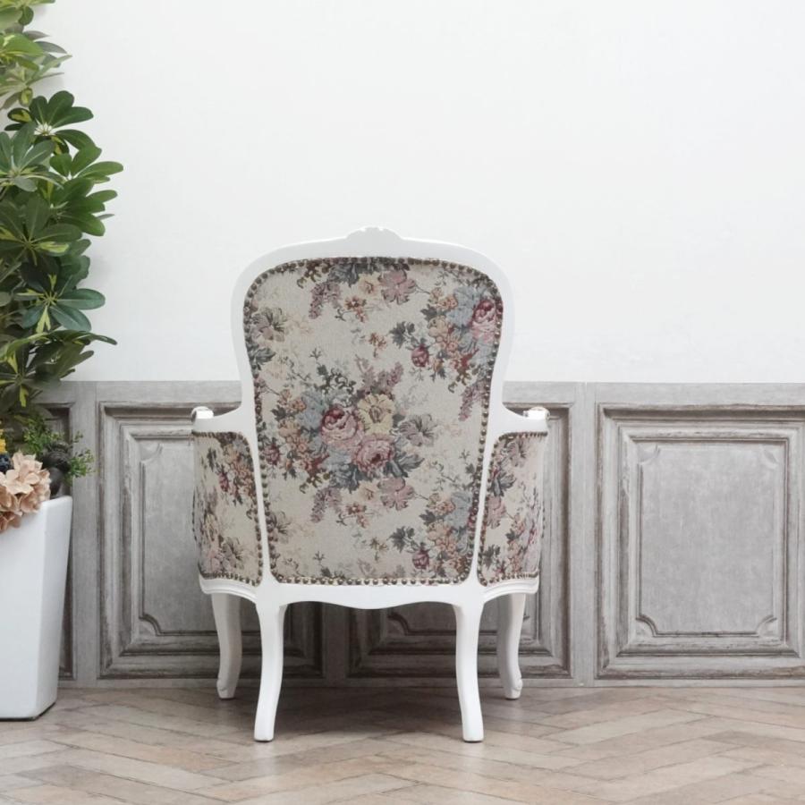 アームチェア 1人掛け おしゃれ シングルソファー ロココ調家具