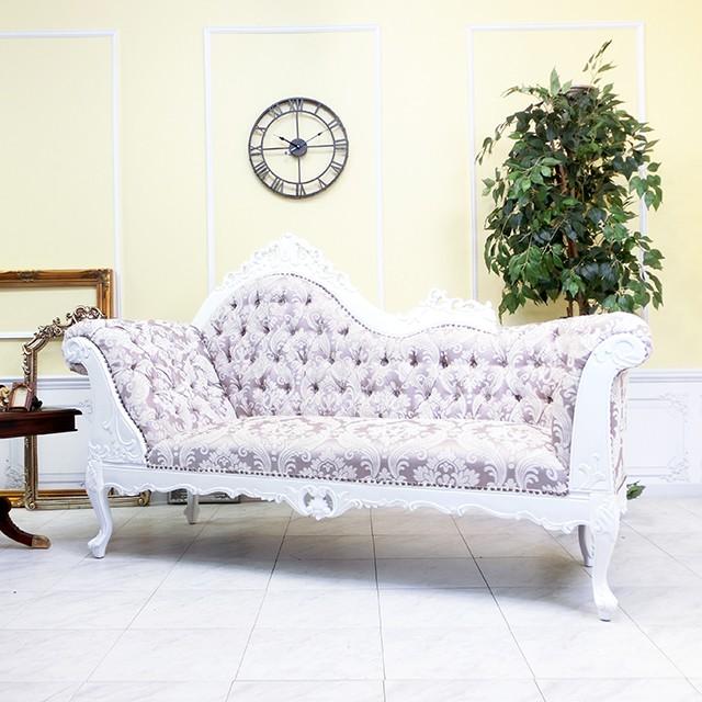 アンティークデイベッド ロココアンティーク調 カウチ 幅 200cm デイベッド トリプルソフ ァ 三