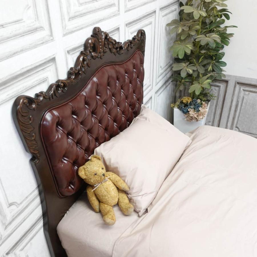 ロココ様式 木製ベッド ブラウン ロココ様式 木製ベッド ブラウン オンライン限定商品】 ロココ