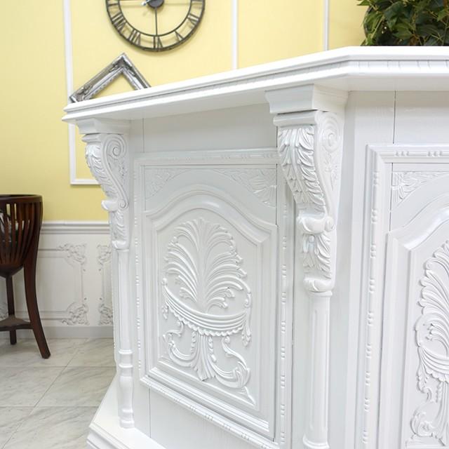 アンティーク カウンターテーブル コーナーカウンター レジ台