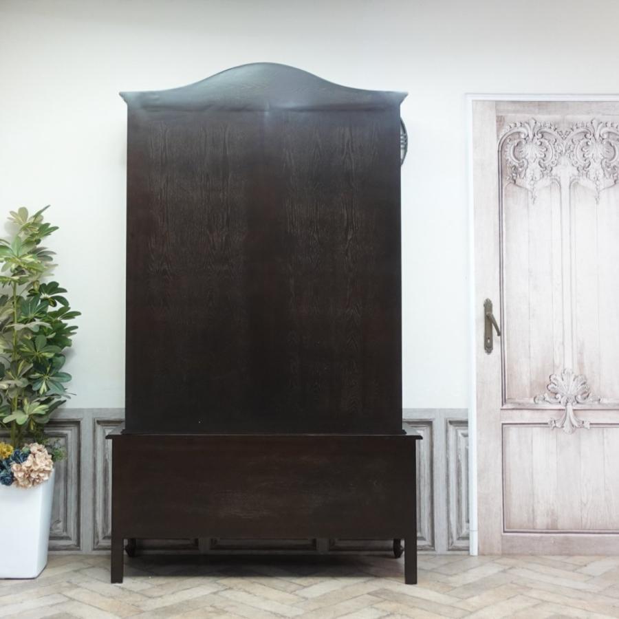 アンティーク キャビネット 130cm 220cm ブックケース オープン