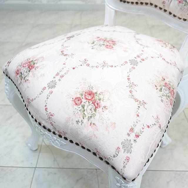 アンティーク シングルチェア サイドチェア ダイニングチェア　食卓椅子 姫系 ロココ フレンチ　イタリー　エレガント　パーソナルチェア 6085-18F116B