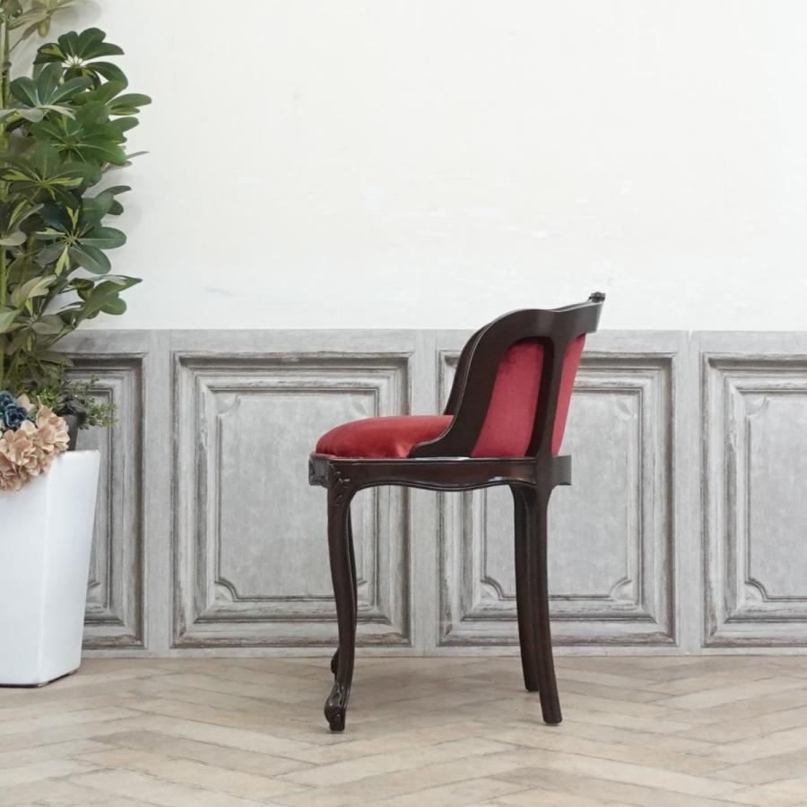 ロココ調　クラシック 赤い布製チェア　猫脚　レトロ　アンティーク ロココ調 クラシック 赤い布製チェア 猫脚 レトロ アンティーク