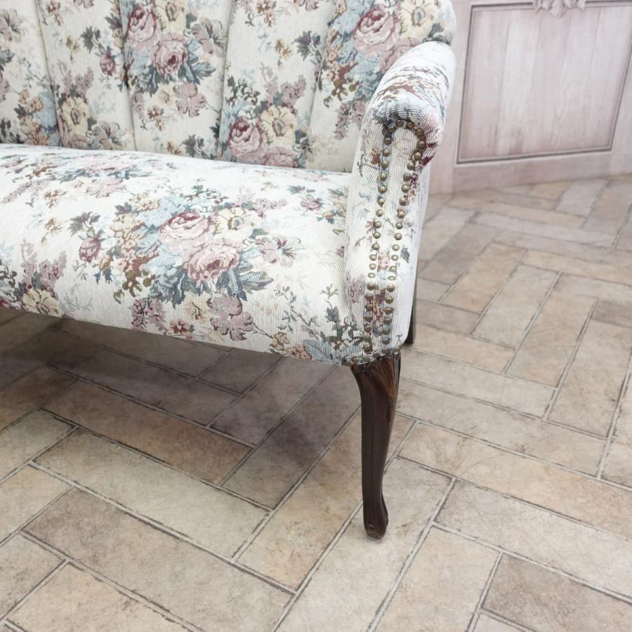 長椅子 シェルファ アンティーク 猫脚 レトロ 姫系 プリンセス