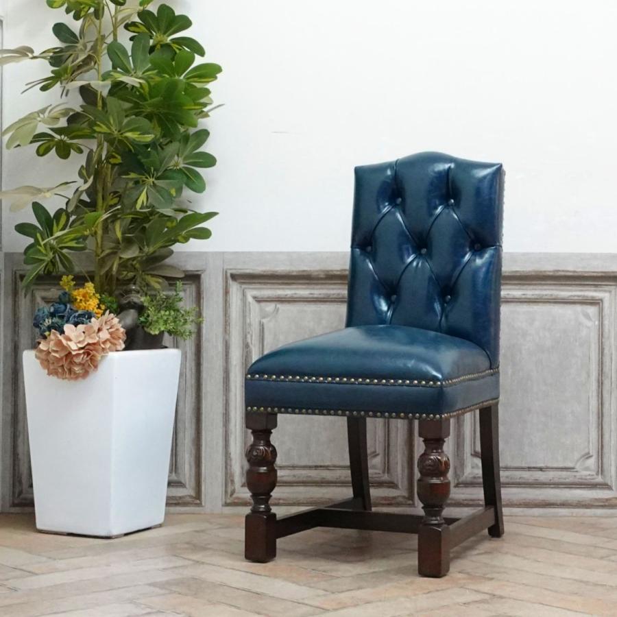 椅子、アンティーク、ダイニングチェア、ブルー、グリーン、アイテム番号Z-11 椅子、アンティーク、ダイニングチェア、ブルー、グリーン、アイテム