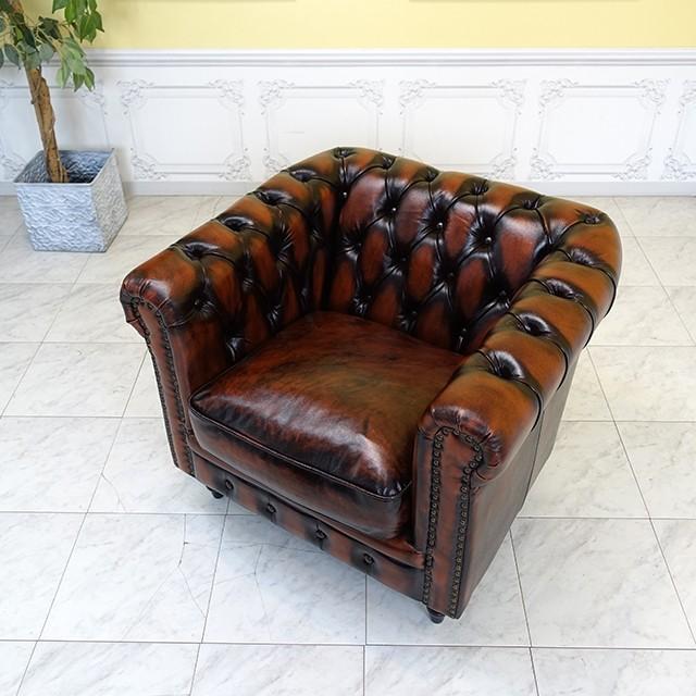 チェスターフィールドソファ、ブラウン、アンティーク、レトロ アンティーク ソファー 革 ブラウン チェスターフィールドソファ