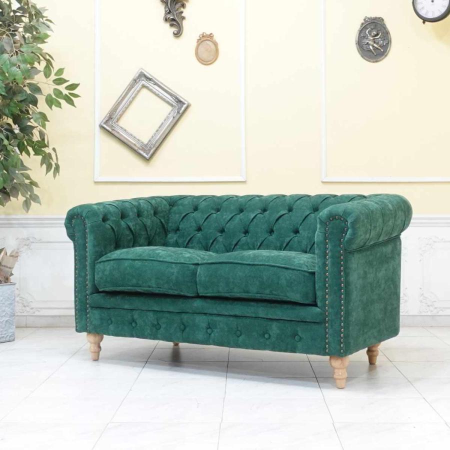 チェスターフィールド ソファ 2人掛け 二人用 アンティーク ソファー