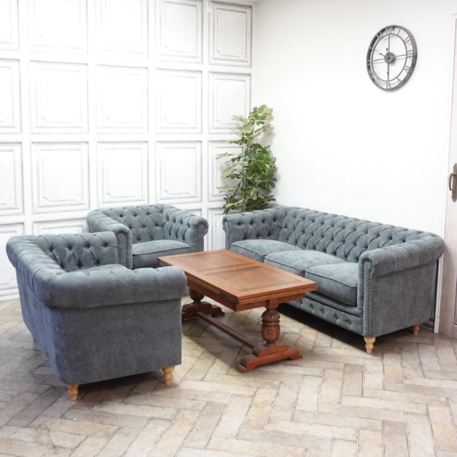 3人掛け ソファ 三人用 ソファー チェスターフィールド