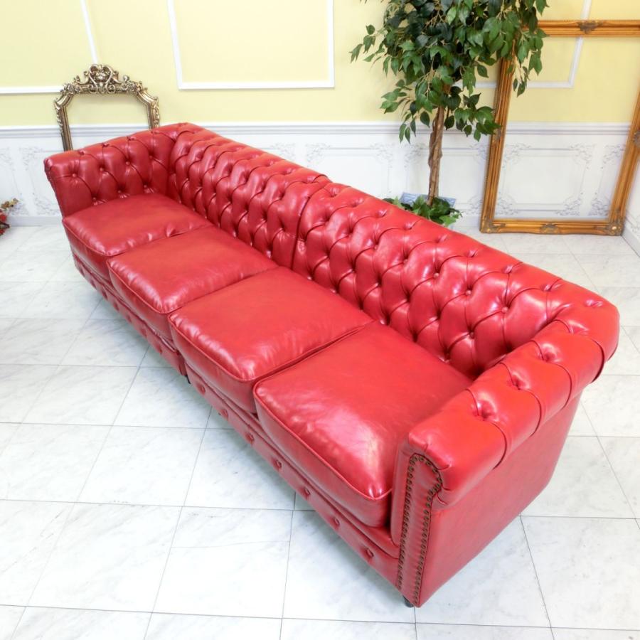 チェスターフィールドソファ 4人掛け チェスターフィールドソファー