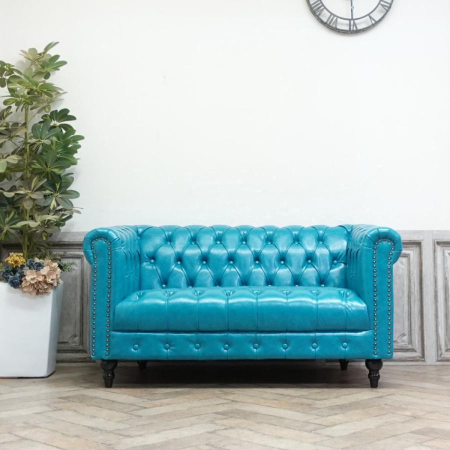 チェスターフィールドソファ 2人掛け 2P 二人 アンティーク