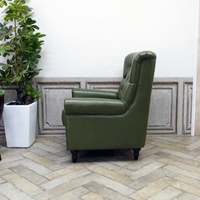 昭和レトロ ソファ アンティーク ウィングチェア 1人 一人掛け 1P 1